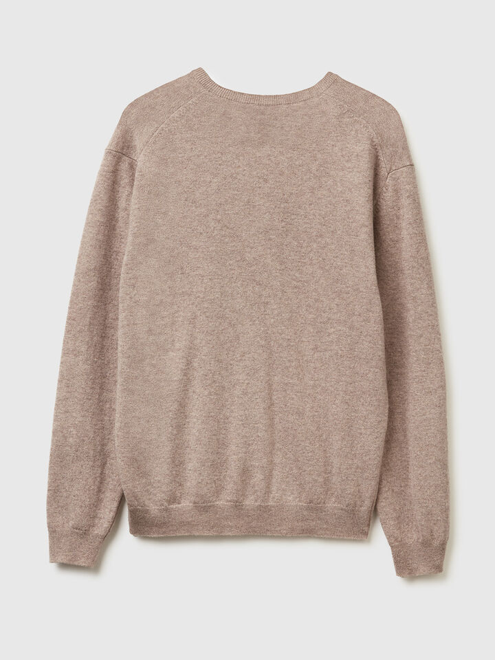 V NECK SWEATER L/S Homem image number 6